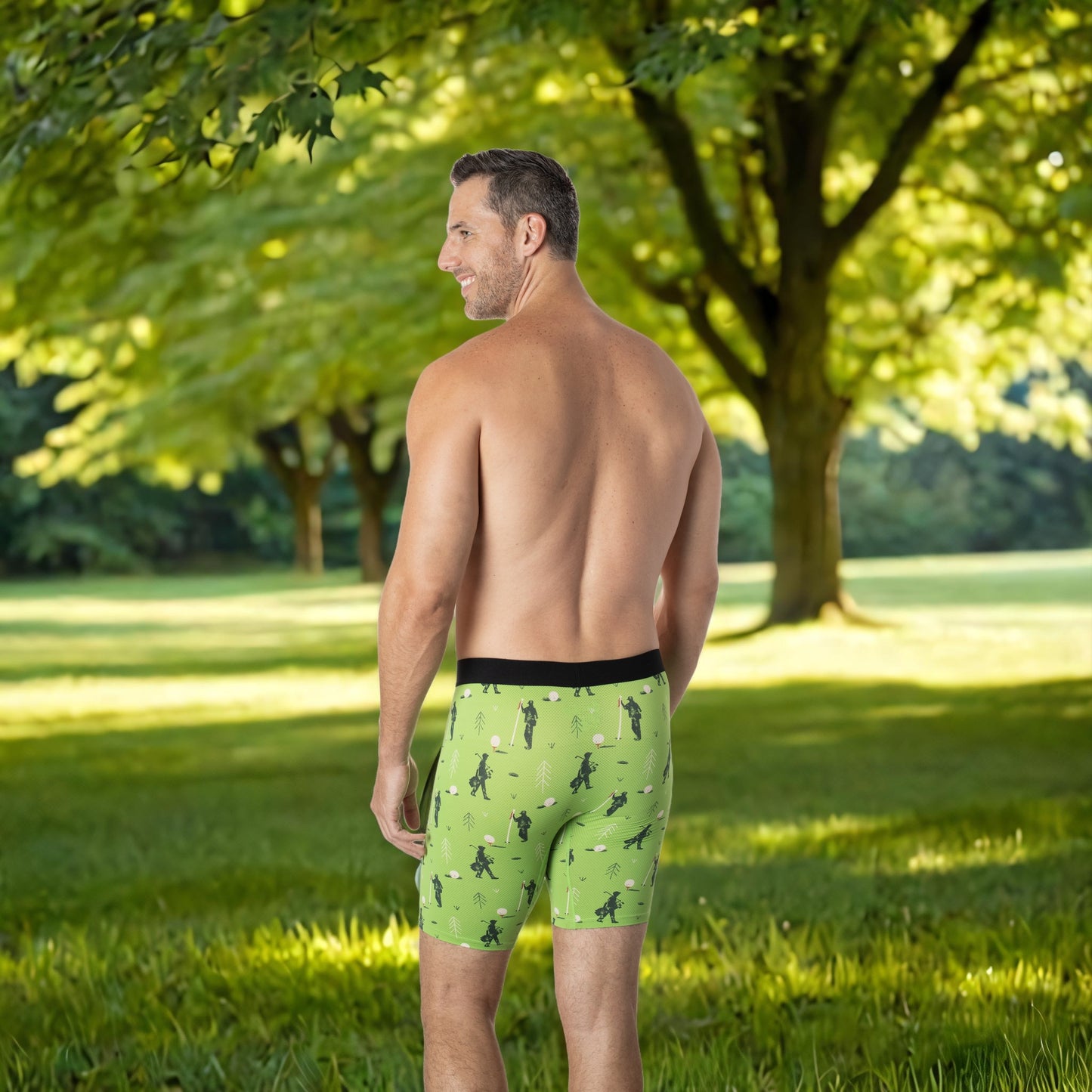 Green golf boxer briefs chill boys boxers for golfer