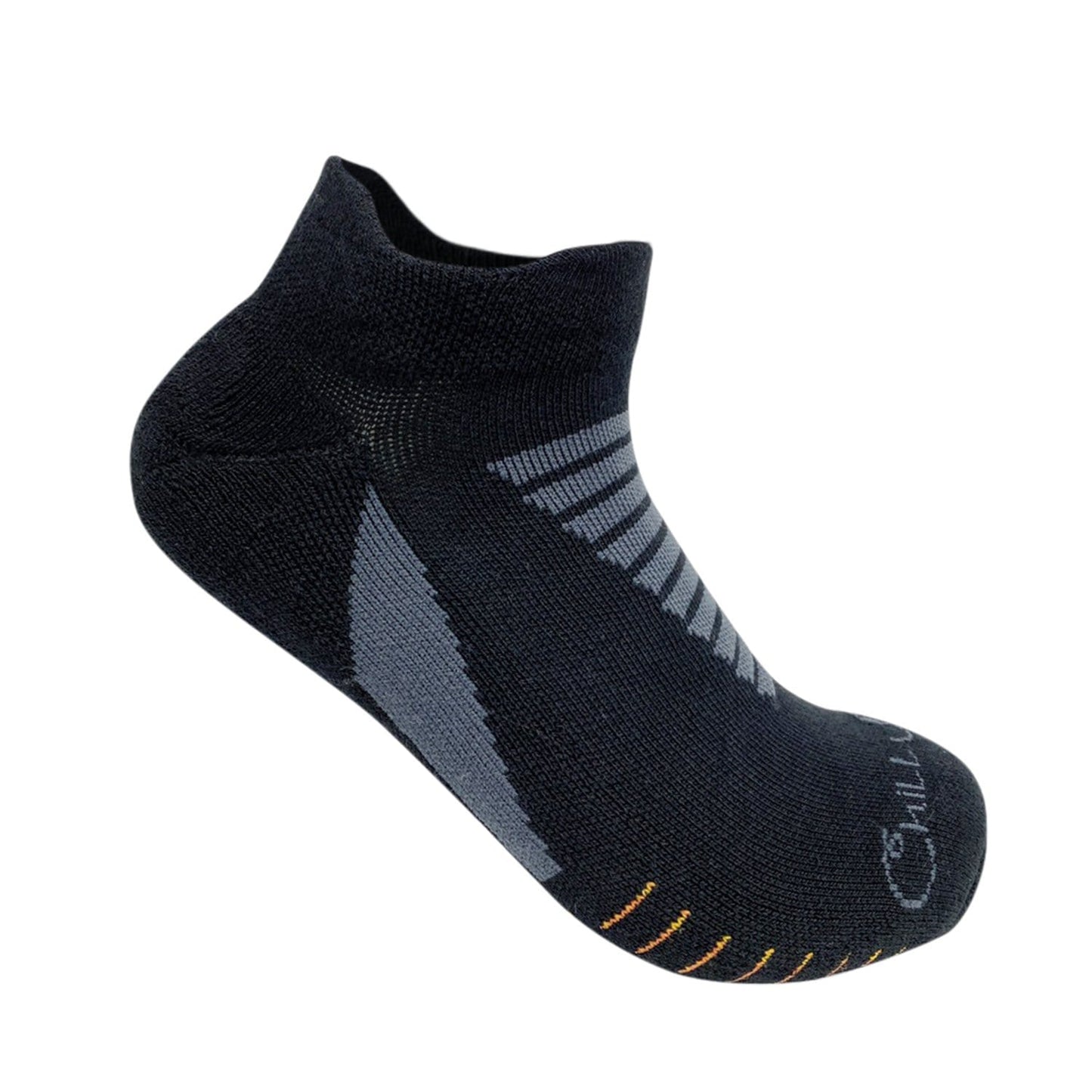 black bamboo men's socks terry ankle sock