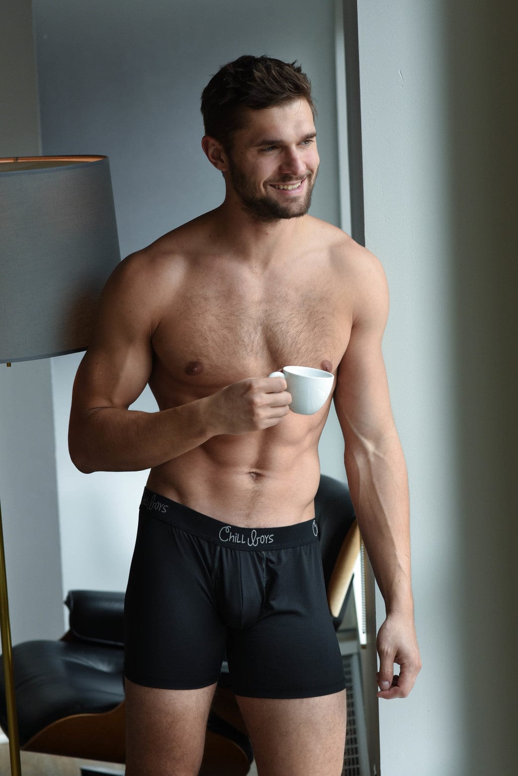 Chill Boys Performance Trunks Black briefs on model