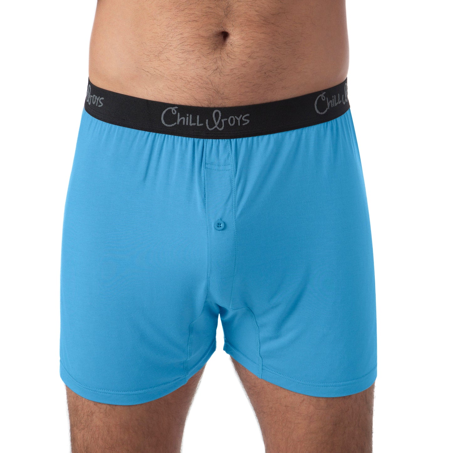 Blue underwear bamboo boxers chill boys