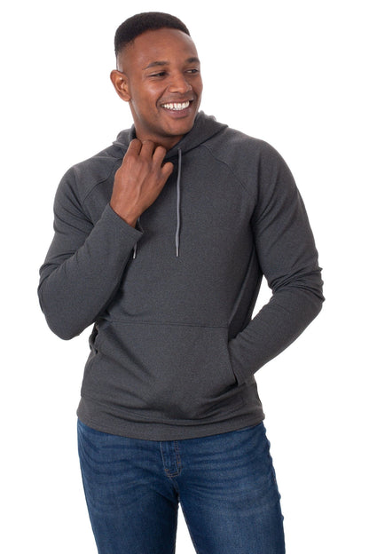 Dark Gray pullover hoodie kangaroo pocket