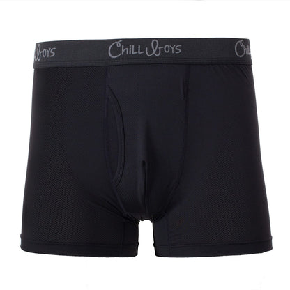 Onyx Black - Chill Boys Soft Stretch, Quick-Dry Trunks - front view