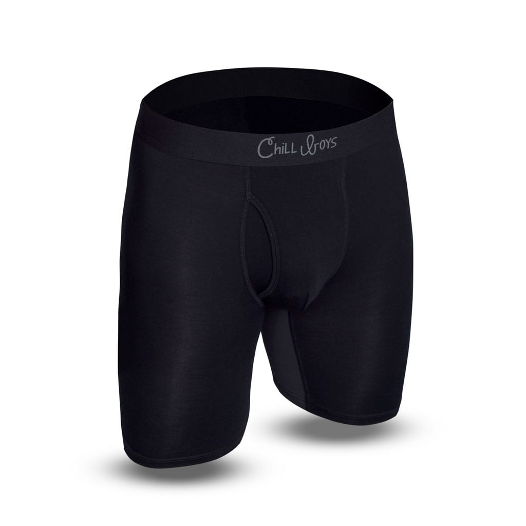 Chill Boys Soft Bamboo Boxer Briefs with Anti-Chafing Glide Zone, XL / Bamboo Black
