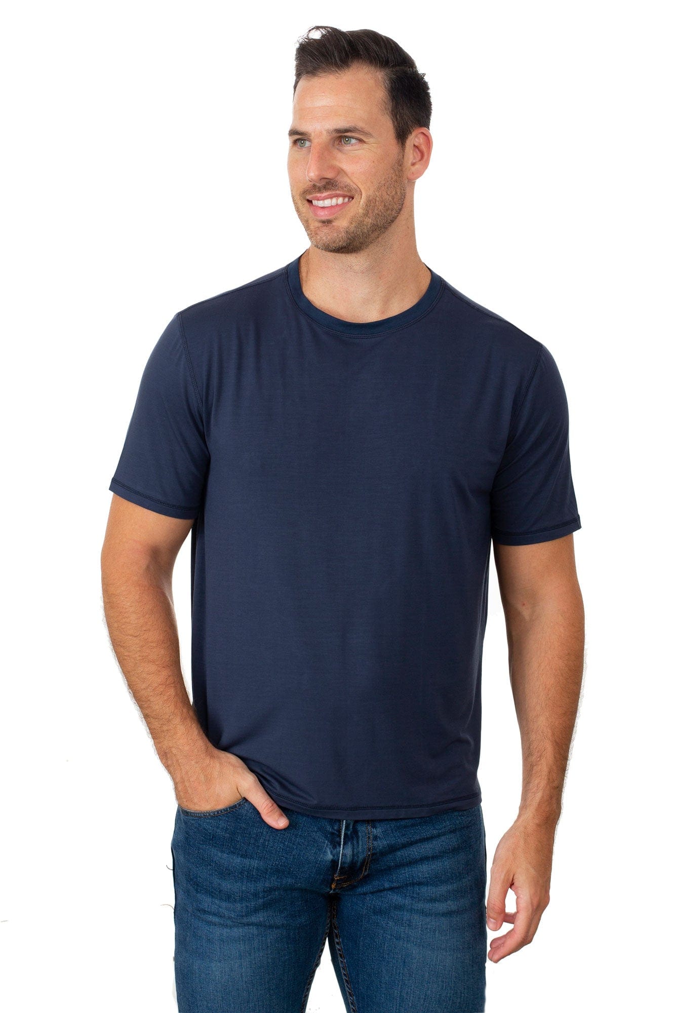 Chill Boys Butter Soft Bamboo T-Shirt - The Softest Men’s T-Shirt - Navy Blue