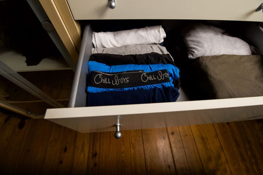 Men's boxers in drawer, blue chill boys boxer shorts