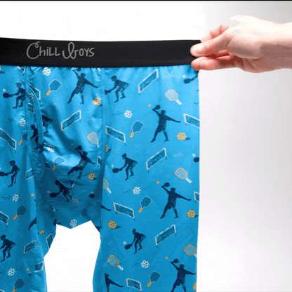 Chill boys boxer briefs being stretched