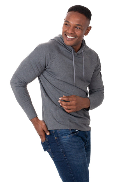 light gray men's hoodie pullover hood