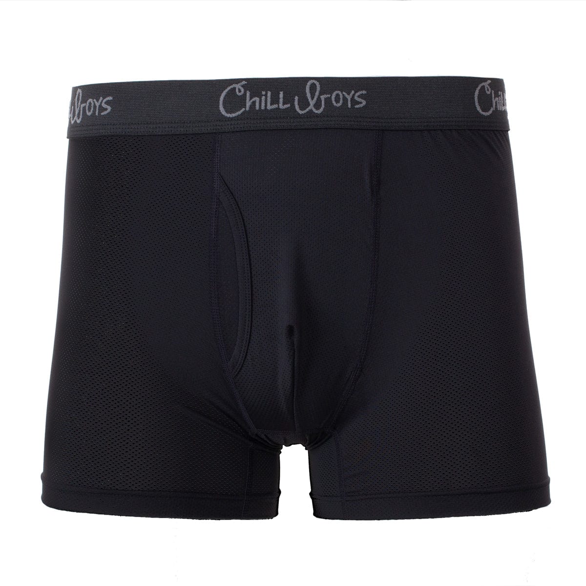 Onyx Black - Chill Boys Soft Stretch, Quick-Dry Trunks - front view