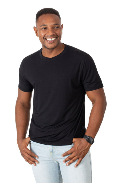 Chill Boys Butter Soft Bamboo T-Shirt - The Softest Men’s T-Shirt - Ebony Black