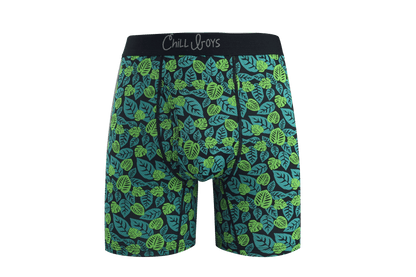 chill boys tropical print boxer briefs front