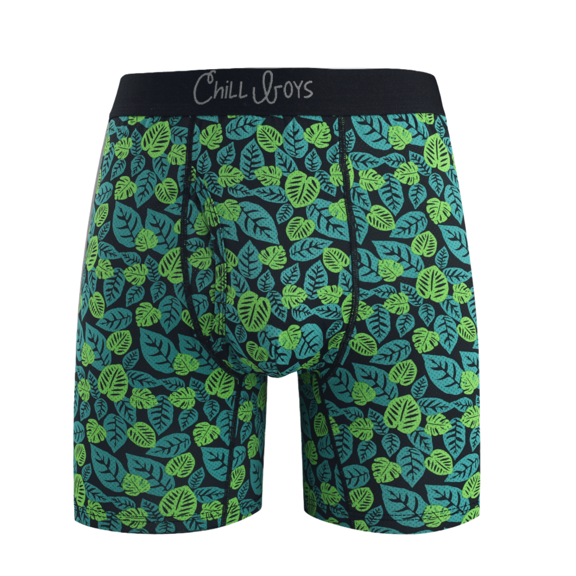 chill boys tropical print boxer briefs front