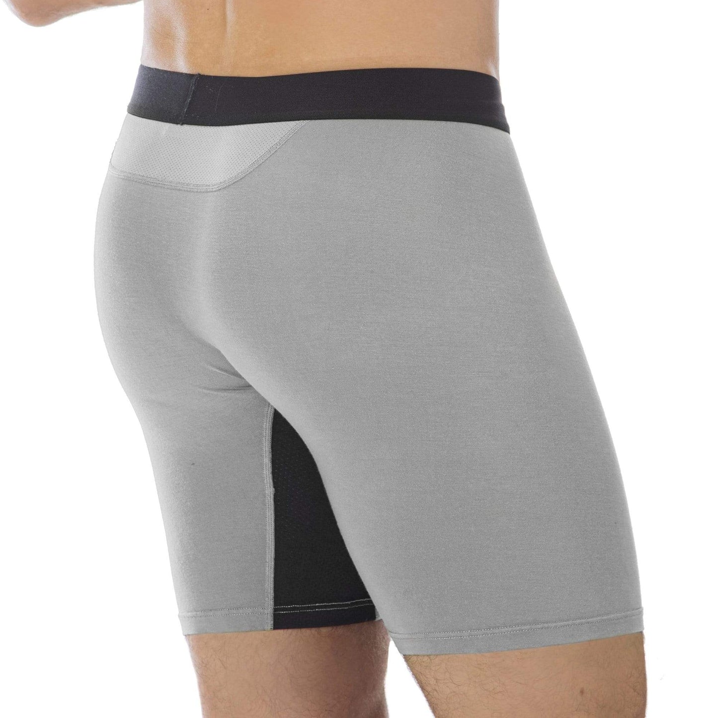 men's bamboo boxer briefs, chill boys gray underwear