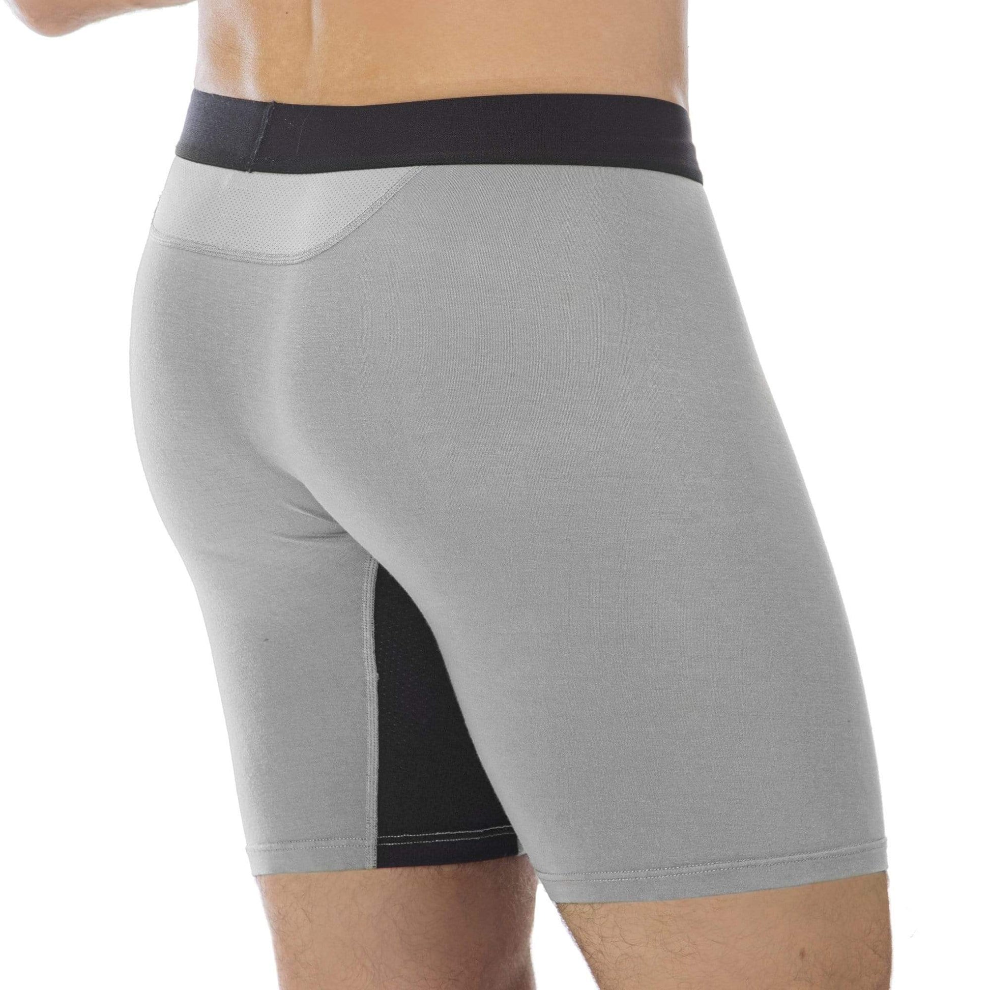 men's bamboo boxer briefs, chill boys gray underwear