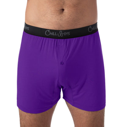 Bamboo Underwear purple men's boxers chill boys